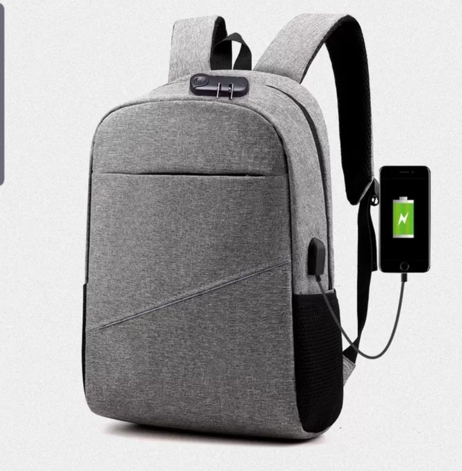 Ransel backpack with lock and charging Cable slot – KHAN LALA