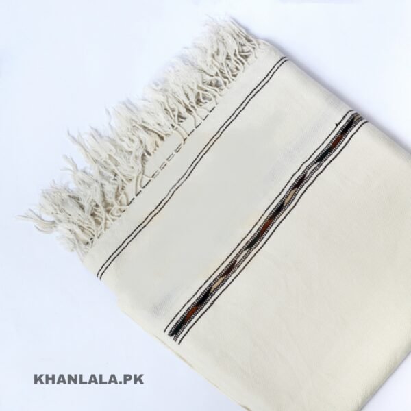 Light White Creamish WOOL Shawl