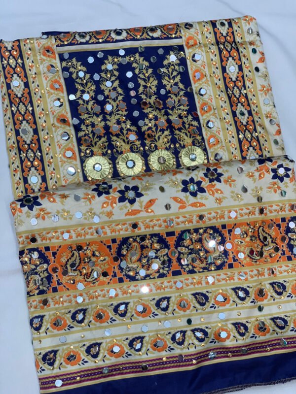 Orignal Shamoz Silk Mirror Work Duppata